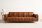Affluent 3-seater Sofa- Full Cowhide Leather- Brown