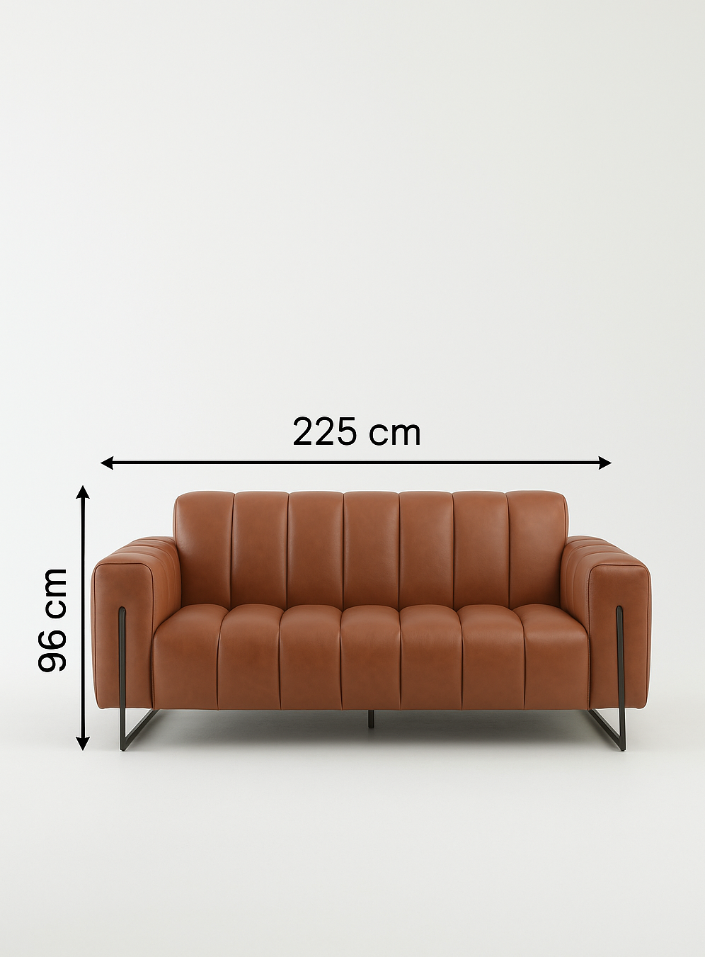 Affluent 3-seater Sofa- Full Cowhide Leather- Brown