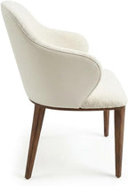 Livora Contour Dining Chairs, Modern Elegant Design, Home Office Hotel Use, Ergonomic Back Support, Solid Ash Wood, Walnut Beige, 43W x 45.5D x 85H cm, Set of 2, 6 kg