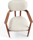 Elara Wooden Arm Lounge Chair – Solid Wood Armchair for Living Room, Office & Reading Corner