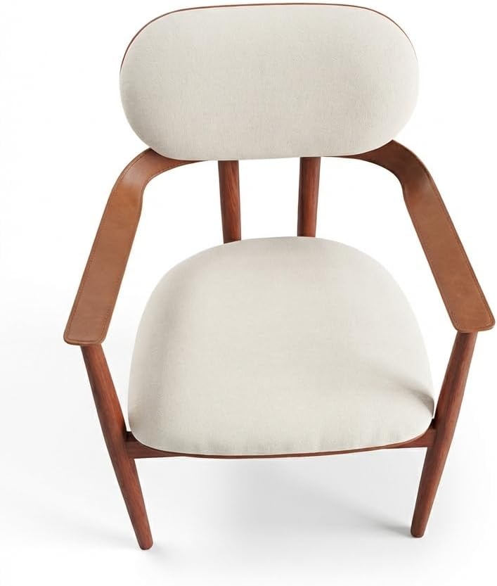 Elara Wooden Arm Lounge Chair – Solid Wood Armchair for Living Room, Office & Reading Corner