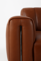 Affluent 3-seater Sofa- Full Cowhide Leather- Brown