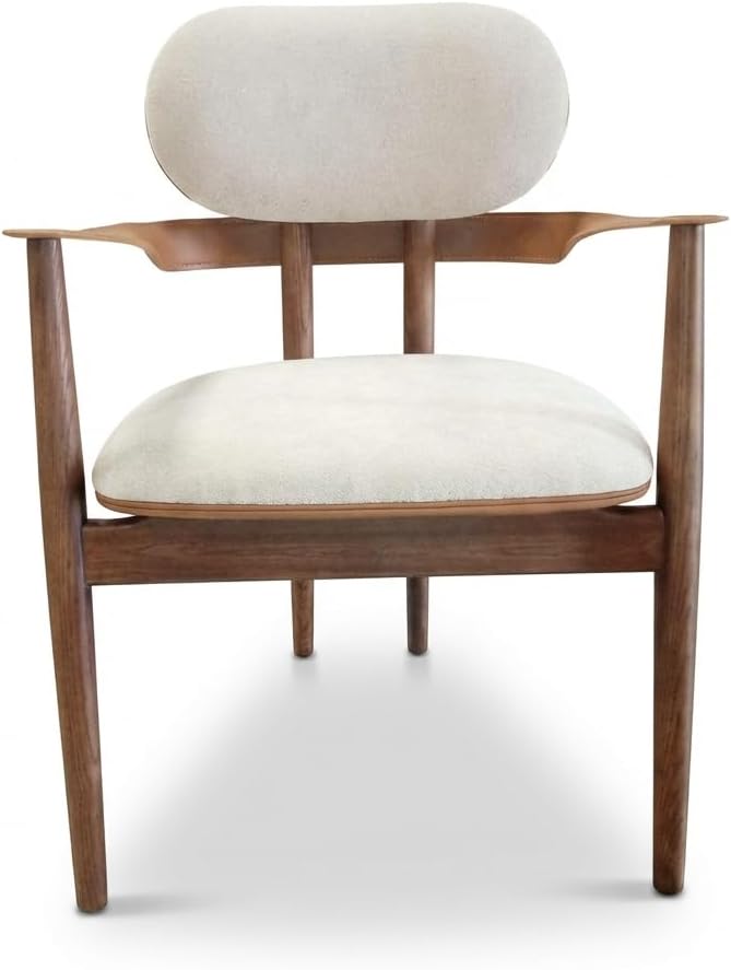 Elara Wooden Arm Lounge Chair – Solid Wood Armchair for Living Room, Office & Reading Corner