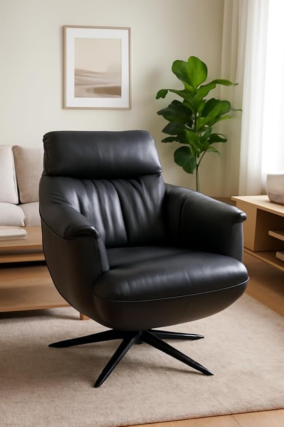 Premium Chair | Genuine Cowhide Leather Armchair | Modern Comfortable Leather Furniture