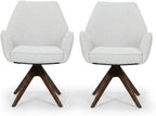 Verta Swivel Armchair Set of 2 – Modern Swivel Armchairs for Living Room & Office