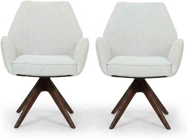 Verta Swivel Armchair Set of 2 – Modern Swivel Armchairs for Living Room & Office