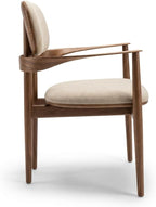 Elara Wooden Arm Lounge Chair – Solid Wood Armchair for Living Room, Office & Reading Corner