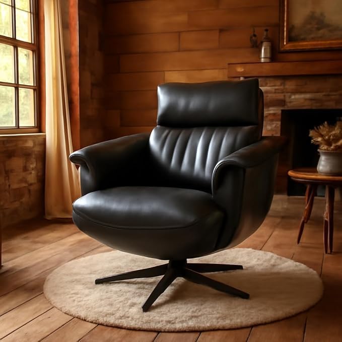 Premium Chair | Genuine Cowhide Leather Armchair | Modern Comfortable Leather Furniture
