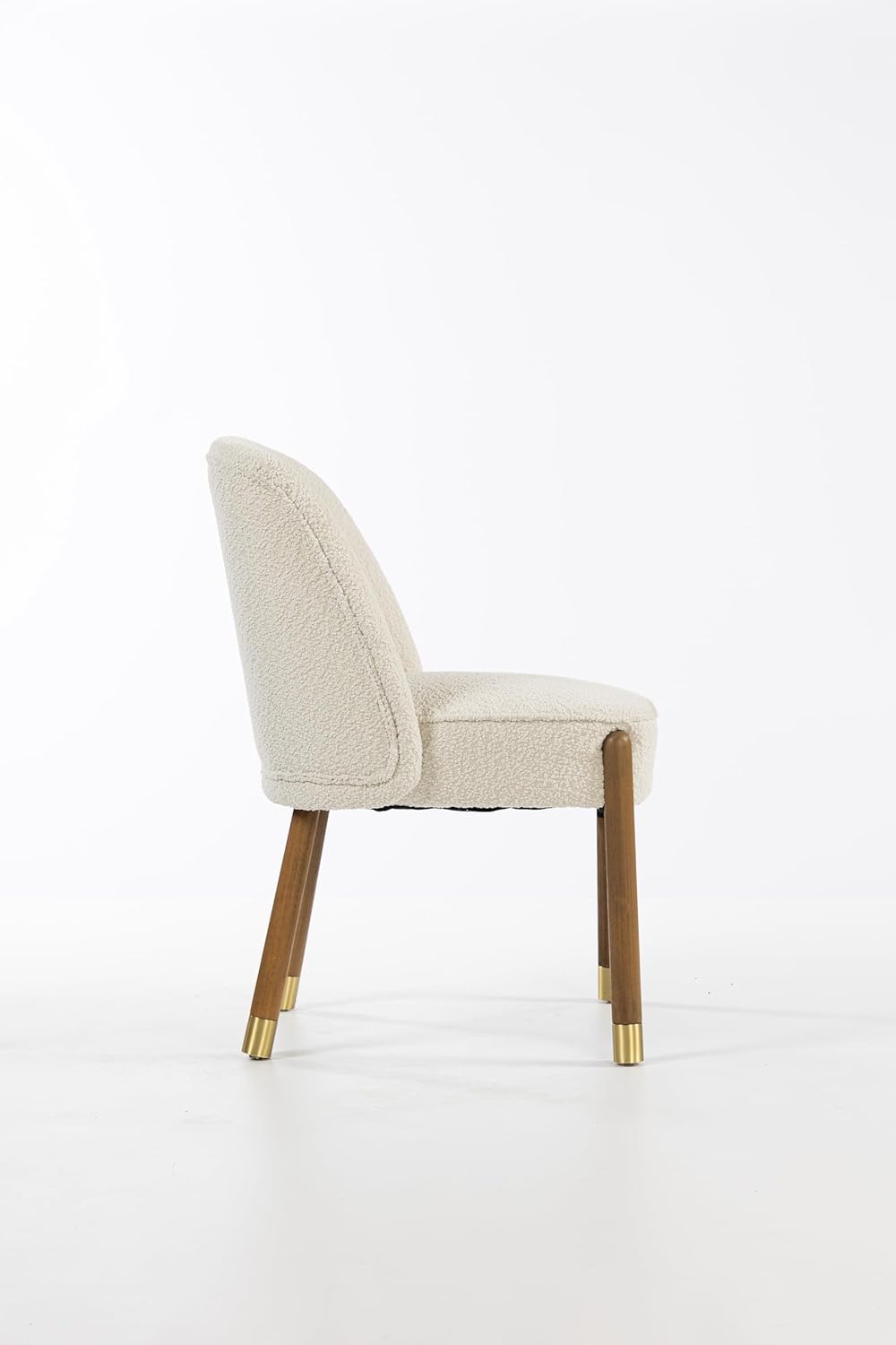 Luxe Accent Dining Chairs Set of 2- Solid Wood Legs with natural Walnut Stain,Textured Fabric-Ideal for Home/Office/Hotel