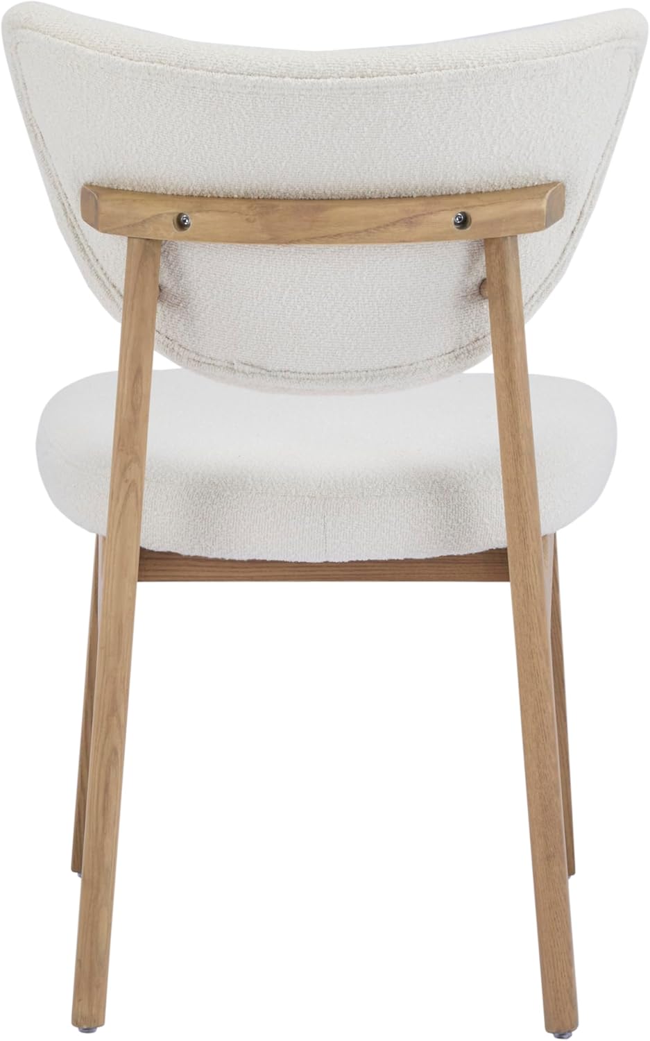 HomeAara Lena Modern Upholstered Accent Chairs Set of 2, Comfortable, Organic Curves, Wooden Legs with Fabric Seat, Ideal for Dining Table/Home/Office