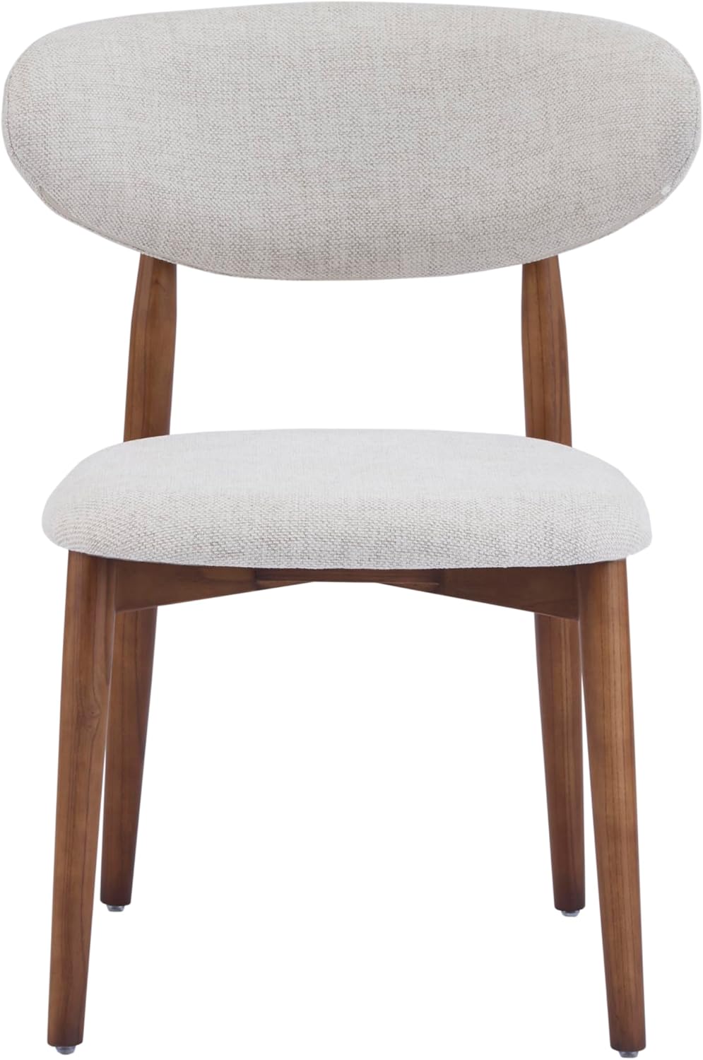 HomeAara Nordella Upholstered Dining Chairs Set of 2 – Curved Back, Fine Texture, Solid Wood Frame. Ideal for Home/Office/Living Room/Lounges