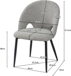Vento Cutaway Upholstered Chairs Set of 2