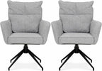 Tesso Swivel Lounge Chair Set of 2 – Contemporary Swivel Lounge Chairs for Living Room & Lounge Area