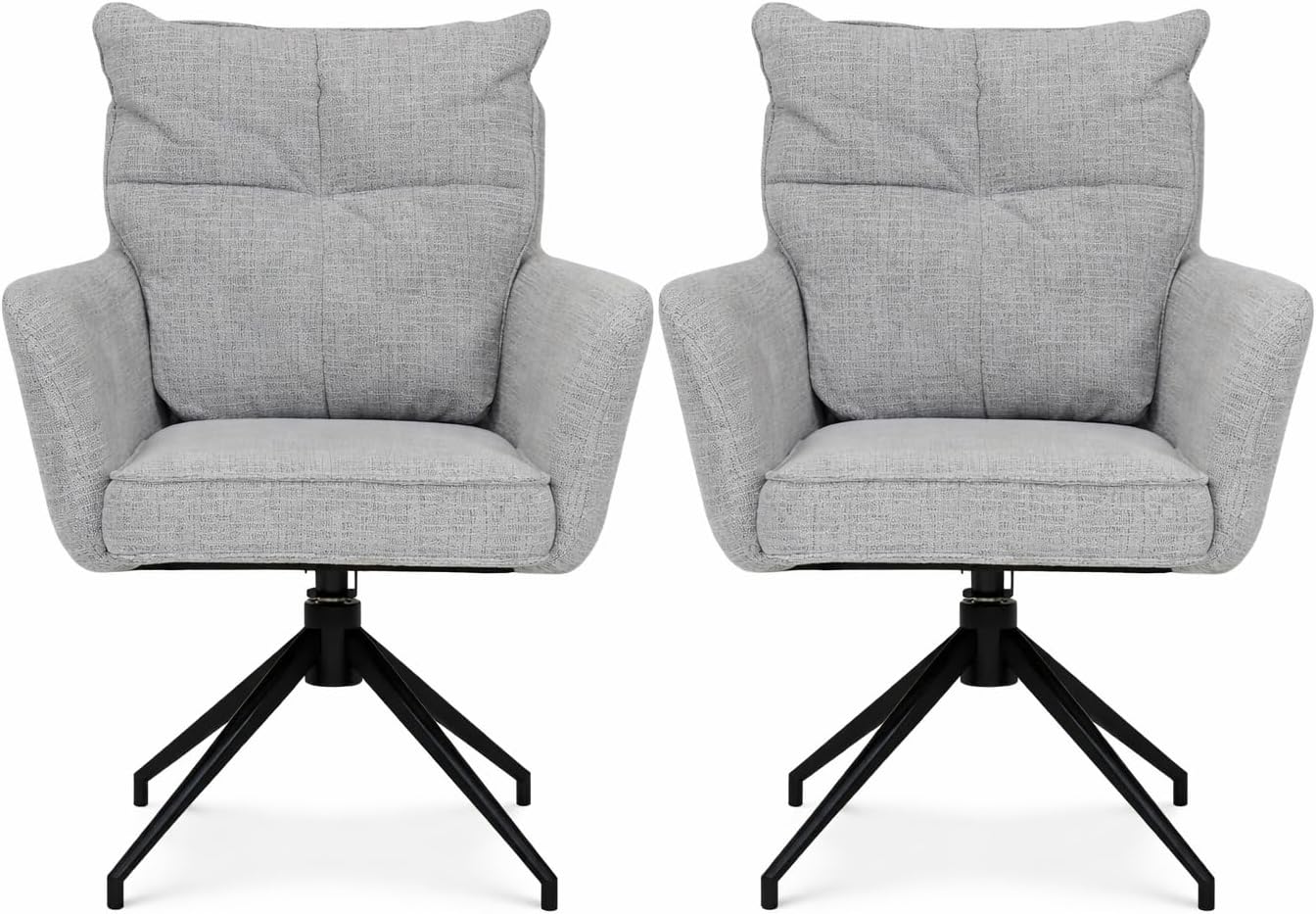 Tesso Swivel Lounge Chair Set of 2 – Contemporary Swivel Lounge Chairs for Living Room & Lounge Area