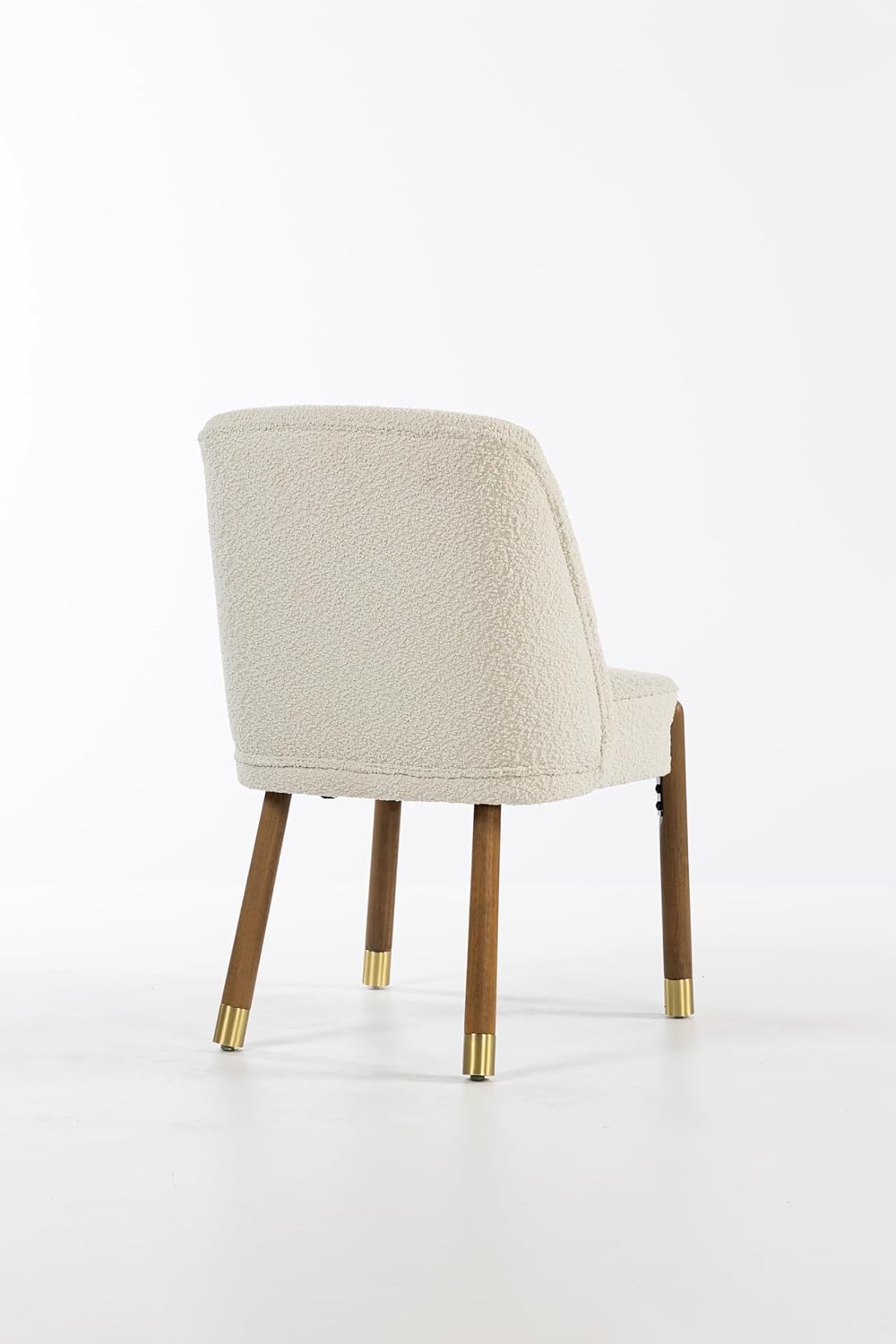 Luxe Accent Dining Chairs Set of 2- Solid Wood Legs with natural Walnut Stain,Textured Fabric-Ideal for Home/Office/Hotel