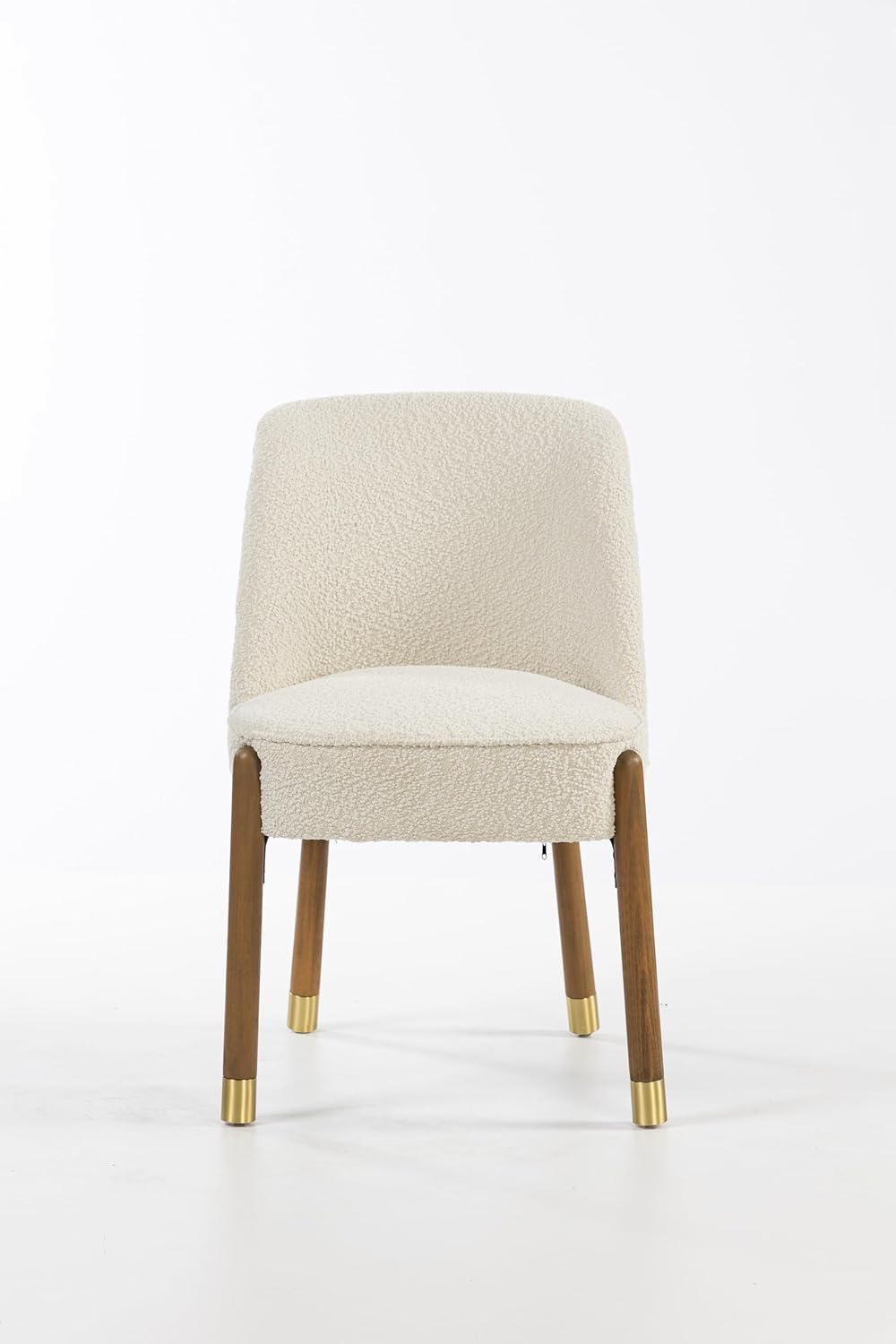 Luxe Accent Dining Chairs Set of 2- Solid Wood Legs with natural Walnut Stain,Textured Fabric-Ideal for Home/Office/Hotel