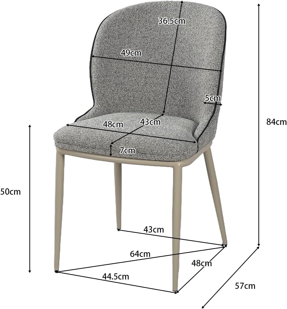 Celeste Curve Upholstered Chairs Set of 4