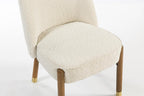 Luxe Accent Dining Chairs Set of 2- Solid Wood Legs with natural Walnut Stain,Textured Fabric-Ideal for Home/Office/Hotel
