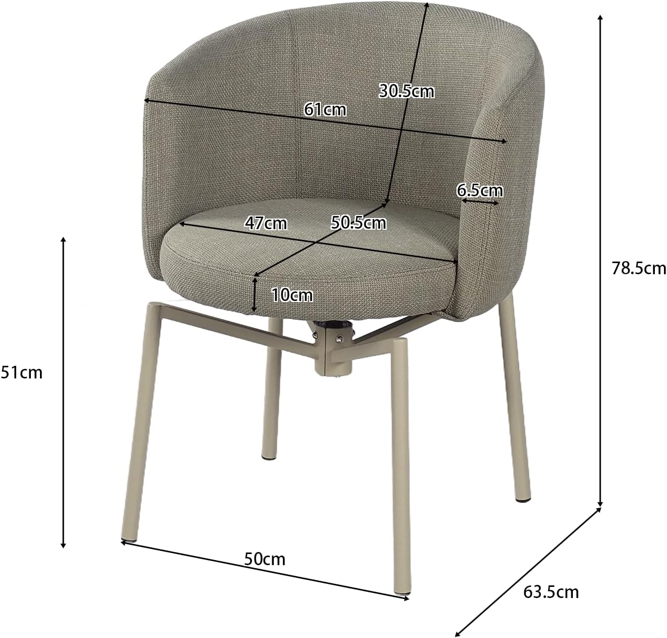 Orbit Swivel Upholstered Chairs Set of 2