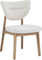 HomeAara Lena Modern Upholstered Accent Chairs Set of 2, Comfortable, Organic Curves, Wooden Legs with Fabric Seat, Ideal for Dining Table/Home/Office