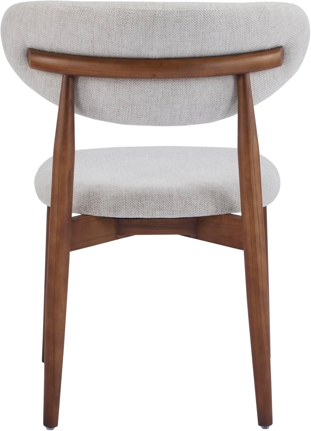 HomeAara Nordella Upholstered Dining Chairs Set of 2 – Curved Back, Fine Texture, Solid Wood Frame. Ideal for Home/Office/Living Room/Lounges