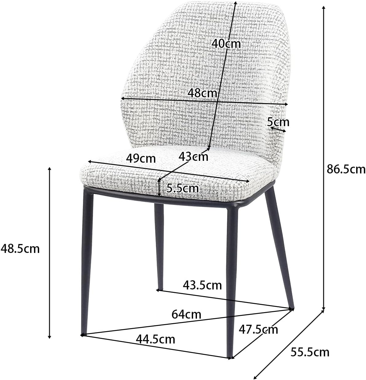 Halo Weave Upholstered Chairs Set of 1