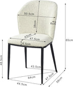 CIRRA Curve Upholstered Chairs Set of 1