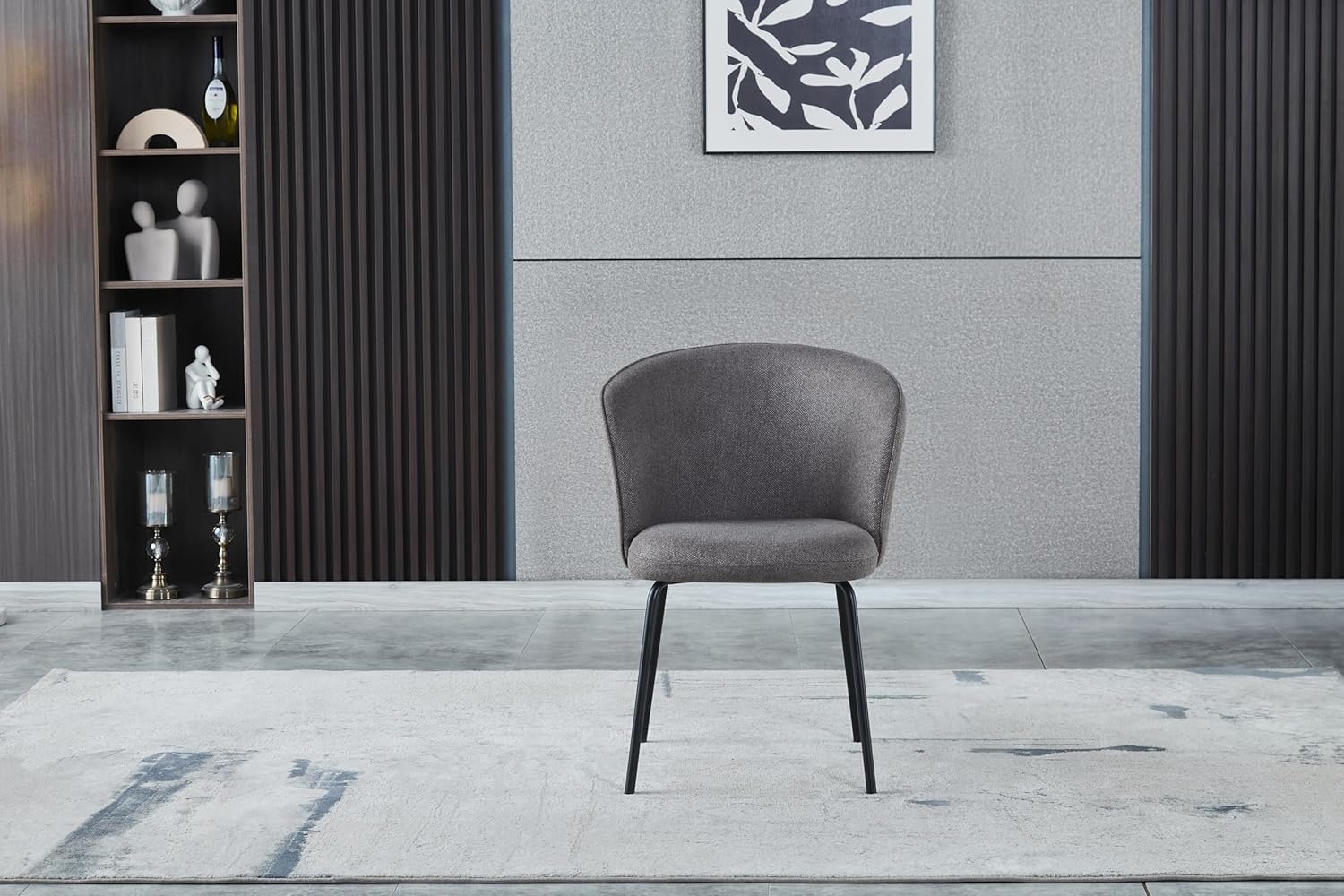 Slate Arc Upholstered Chairs Set of 2