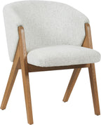 Nordic Cross Leg Chair -Luxurious Solid Wood Legs,Comfortable,Textured Fabric