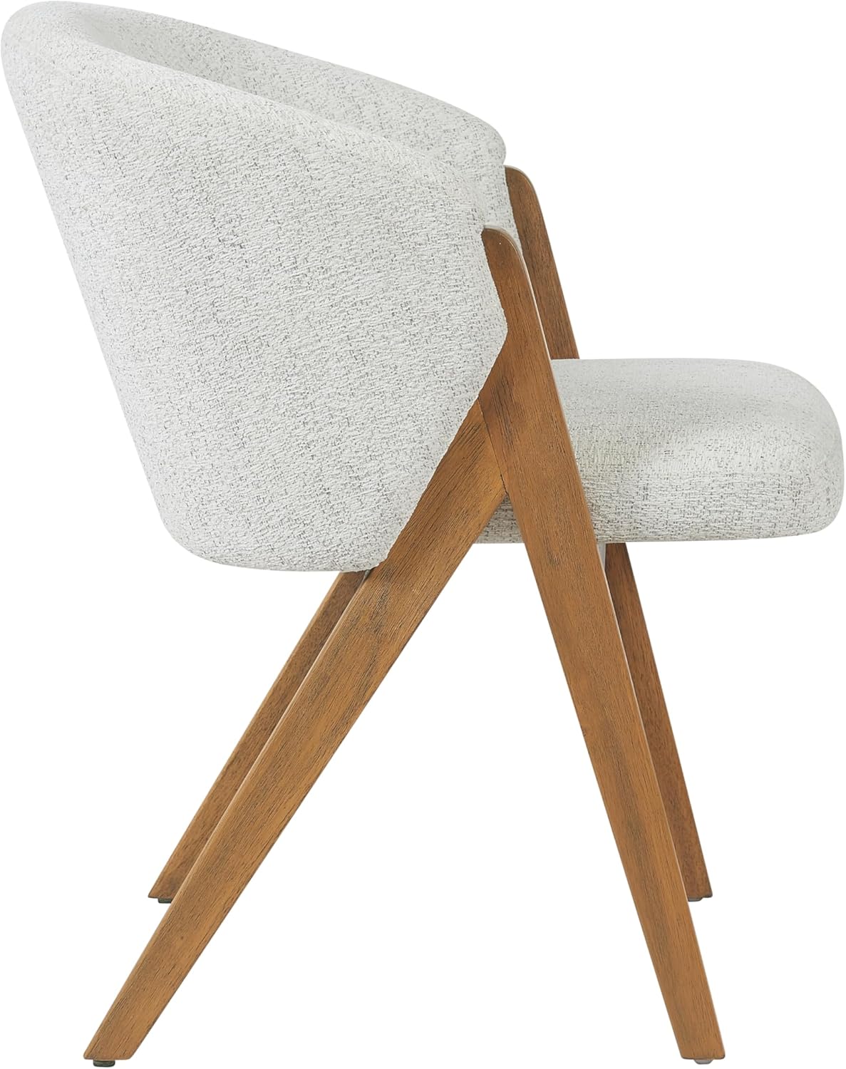 Nordic Cross Leg Chair -Luxurious Solid Wood Legs,Comfortable,Textured Fabric