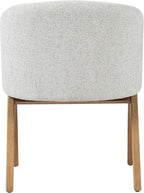 Nordic Cross Leg Chair -Luxurious Solid Wood Legs,Comfortable,Textured Fabric