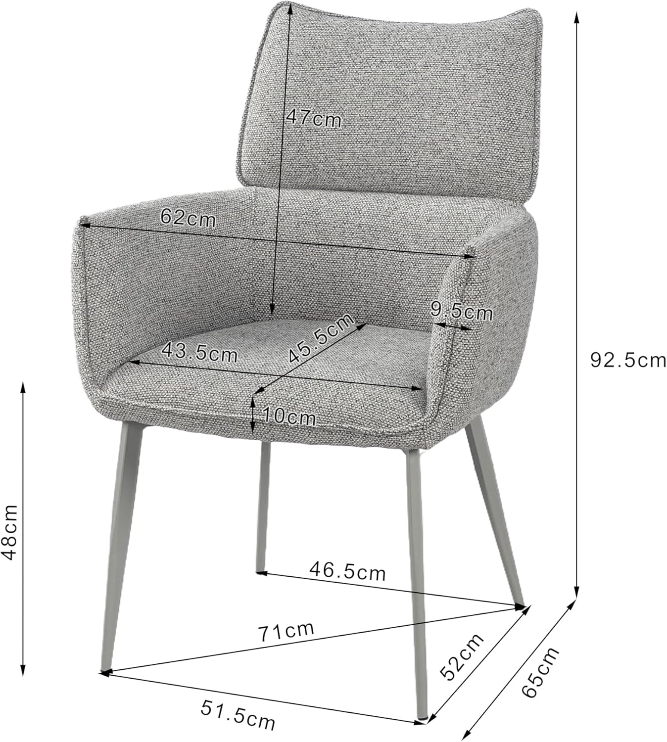 Aeris High back Lounge Chairs Set of 2