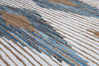 Impeccable Structured Motif Rug - Natural Jute, Denim & Cotton - Rectangle