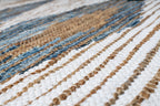 Impeccable Structured Motif Rug - Natural Jute, Denim & Cotton - Rectangle