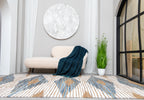 Impeccable Structured Motif Rug - Natural Jute, Denim & Cotton - Rectangle