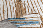 Impeccable Structured Motif Rug - Natural Jute, Denim & Cotton - Rectangle
