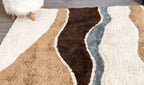 Plush Moroccan Patterned Rug - Microfiber -Multicolor- Rectangle