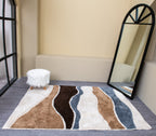 Plush Moroccan Patterned Rug - Microfiber -Multicolor- Rectangle