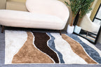 Plush Moroccan Patterned Rug - Microfiber -Multicolor- Rectangle