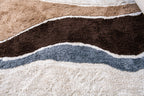 Plush Moroccan Patterned Rug - Microfiber -Multicolor- Rectangle