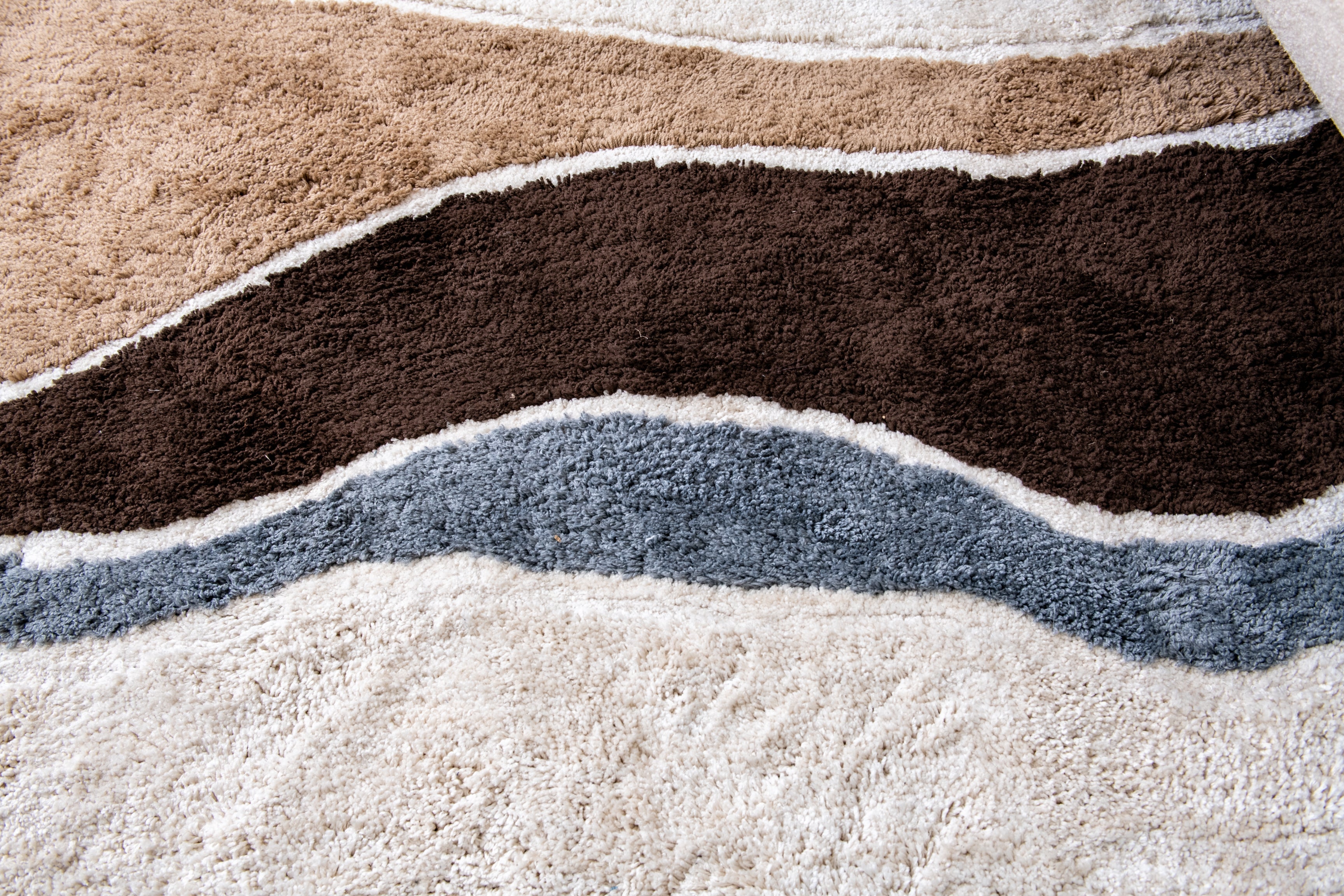 Plush Moroccan Patterned Rug - Microfiber -Multicolor- Rectangle