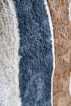 Plush Moroccan Patterned Rug - Microfiber -Multicolor- Rectangle