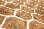 Microfiber Moroccan Trellis Rug - Beige and Cream- Rectangle