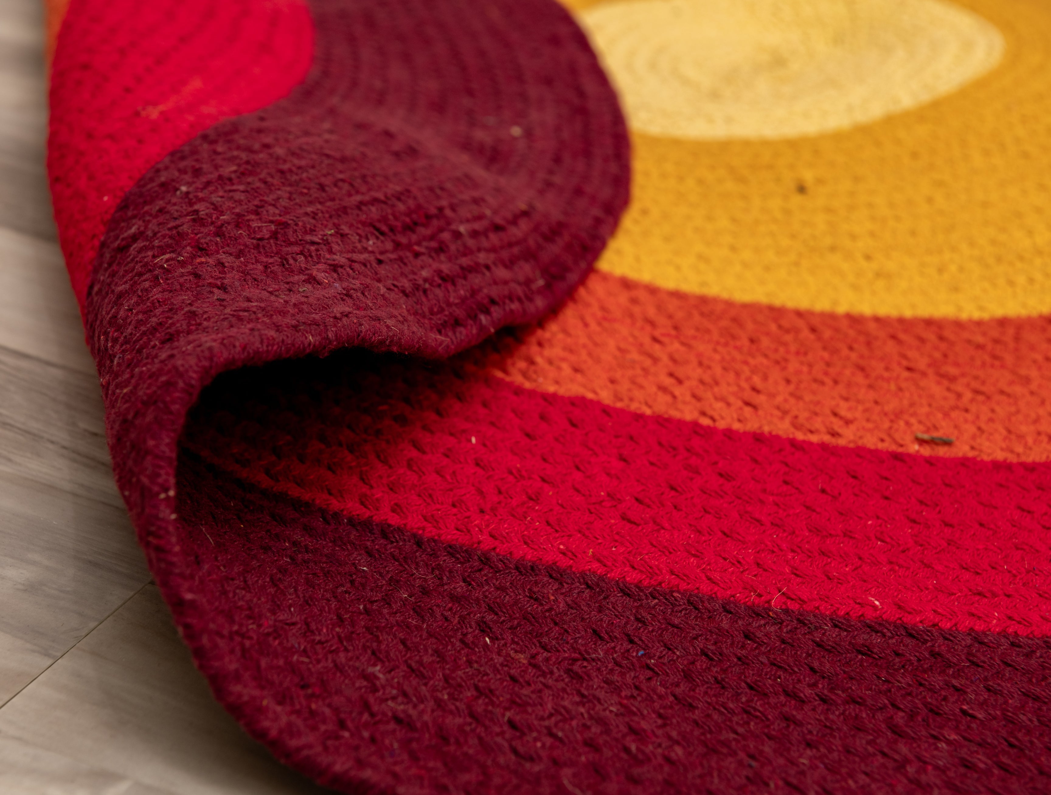 Aurora Glow Rug - Cotton -Round