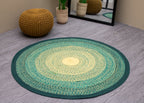 Green Wilderness Ombre Rug - Cotton -Round