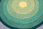 Green Wilderness Ombre Rug - Cotton -Round