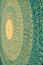 Green Wilderness Ombre Rug - Cotton -Round