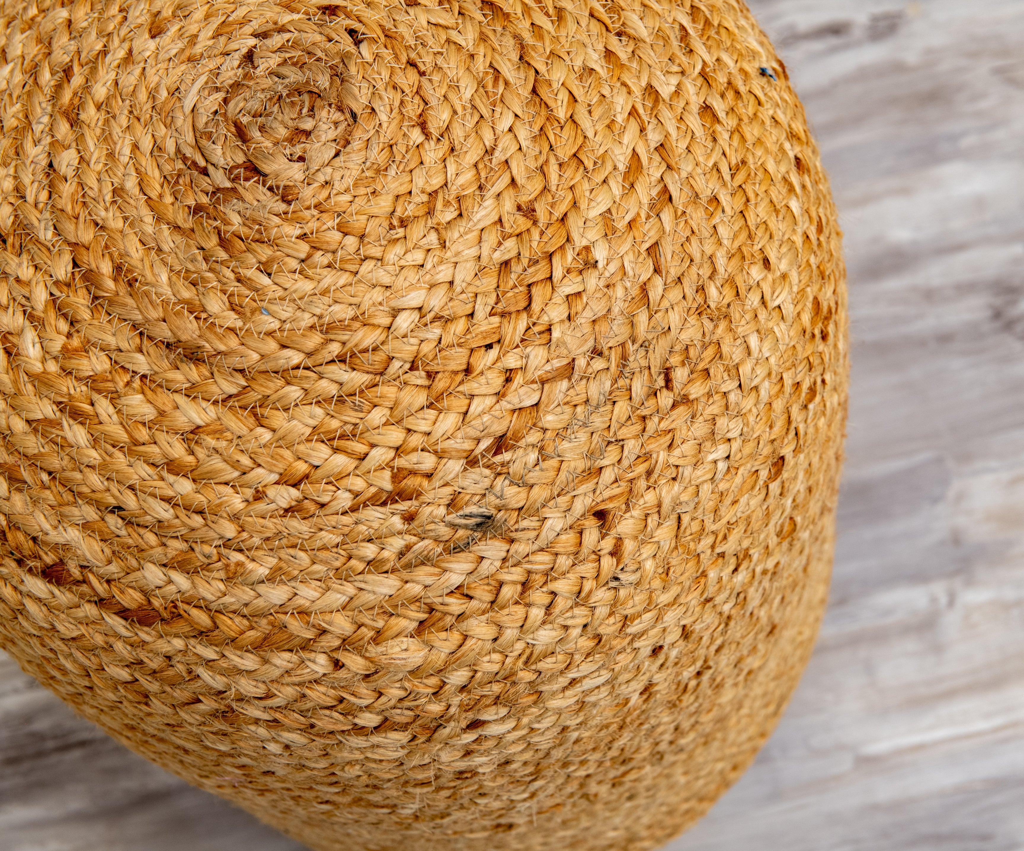 Large Organic Jute Pouf