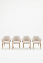 Luxora Curve Lounge Chair Set of 4– Modern Curved Design Lounge Chairs for Living Room & Bedroom