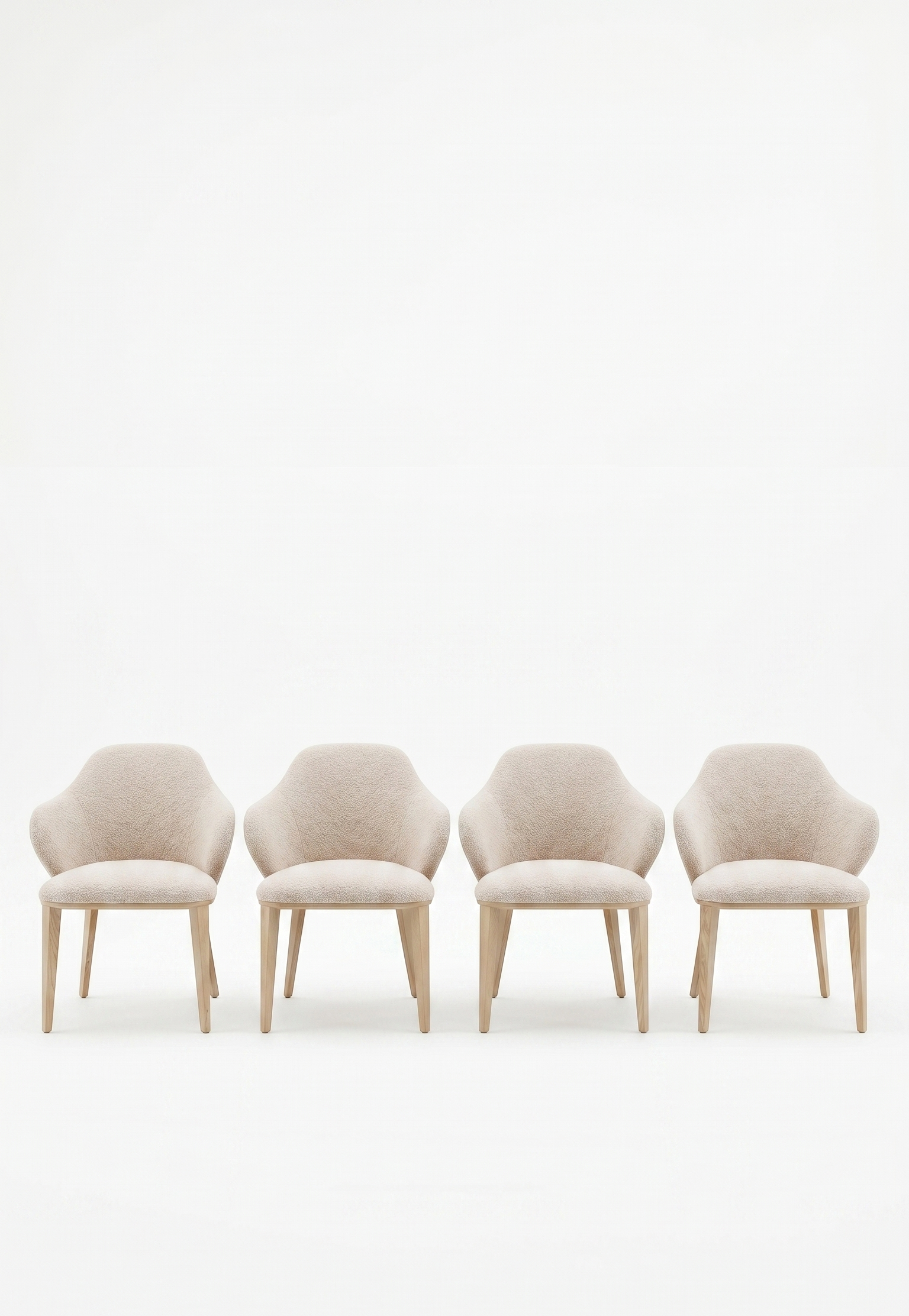Luxora Curve Lounge Chair Set of 4– Modern Curved Design Lounge Chairs for Living Room & Bedroom